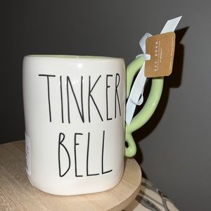 Rae Dunn "TINKER BELL" Disney/Tinker Bell PALE GREEN inside and handle NWT